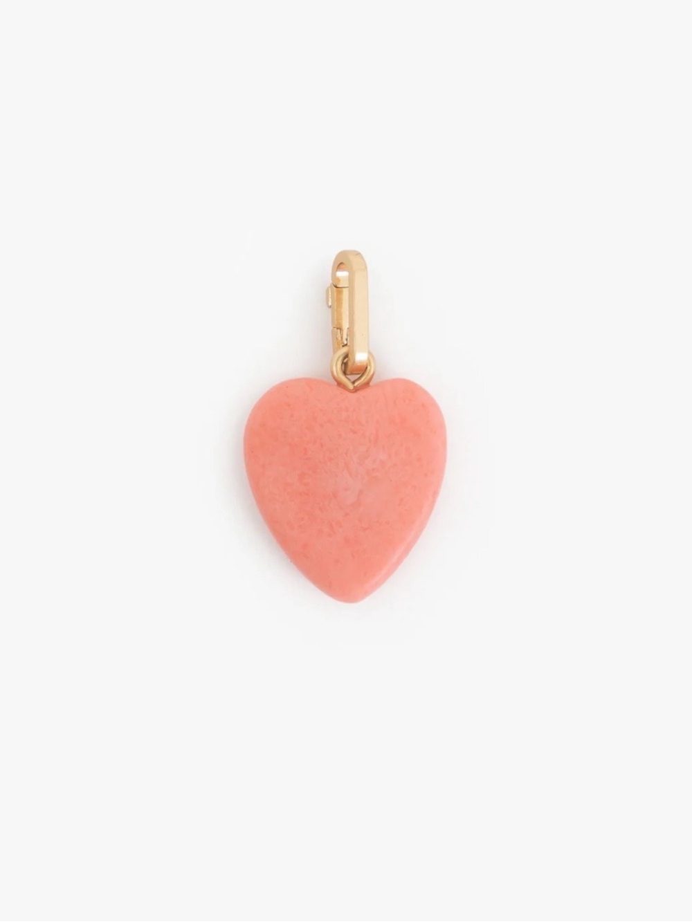 Clare V.  Coral Stone Heart Charm